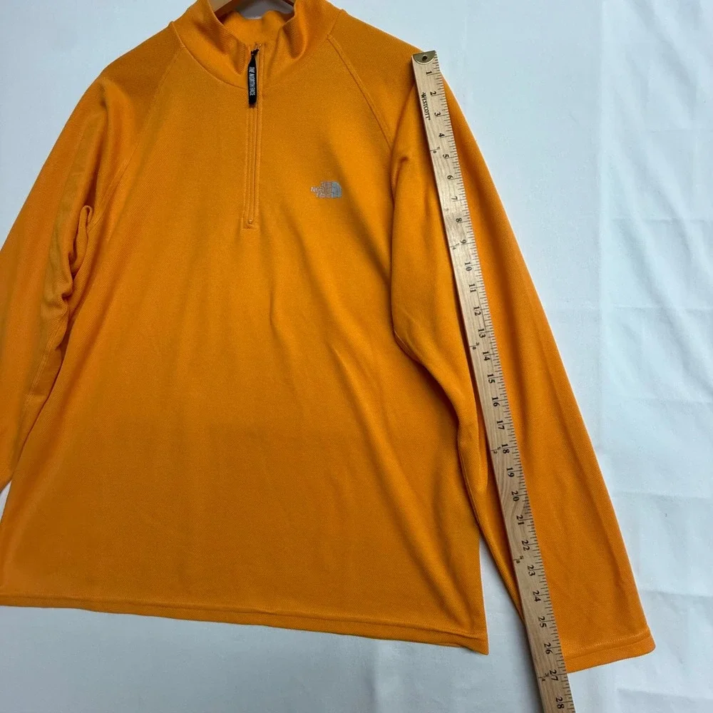 Vintage The North Face Polartec Pullover Men L Orange 1/4 Zip Made USA
